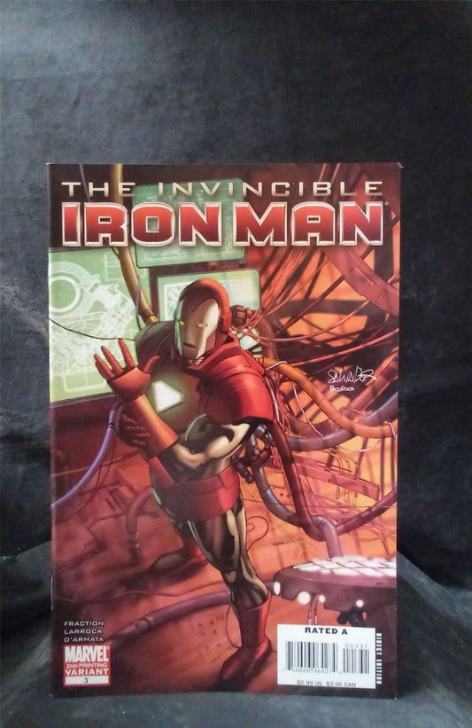 Invincible Iron Man #3 Second Print Cover 2008 Marvel Comics Comic Book