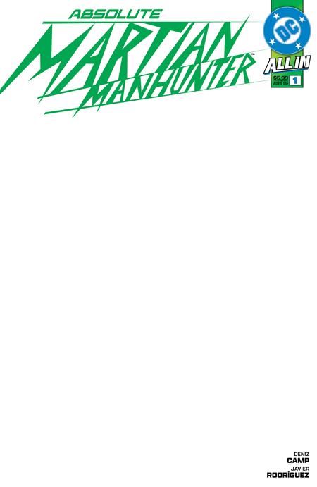 Absolute Martian Manhunter #1 (Of 6) Cvr H Blank Card Stock Var  DC Comics Comic Book