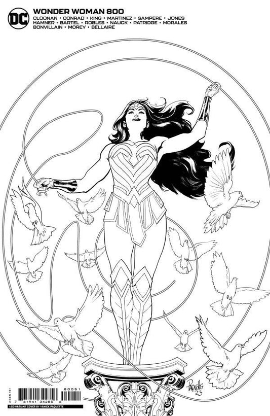 Wonder Woman #800 Cvr J Inc 1:50 Paquette B&w Card Stock Var (Cvr J Inc 1:50 Paquette B&w Card Stock Var)  Comic Book 2023