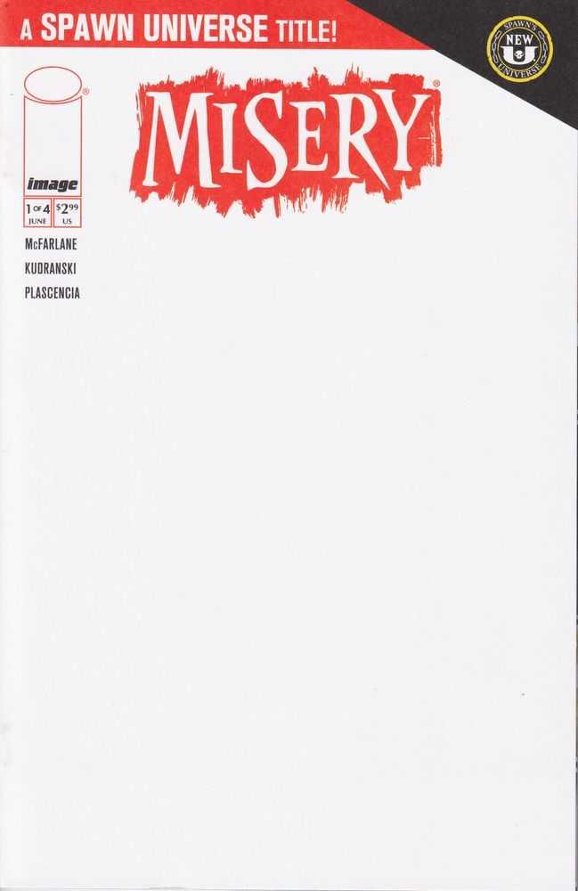 Spawn Misery #1 (of 4) Cvr C Blank Sketch Var Image Comics Comic Book