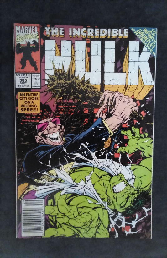 The Incredible Hulk #385 1991 marvel Comic Book