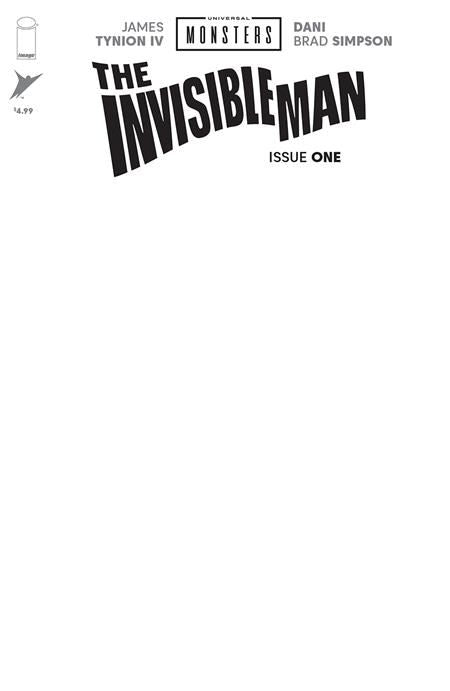 UNIVERSAL MONSTERS THE INVISIBLE MAN #1 (OF 4) CVR H BLANK SKETCH VAR  Image Comics Comic Book 2025