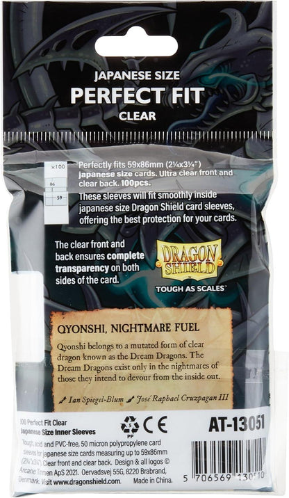 Dragon Shield Perfect-Fit Inner Sleeves japanese Size