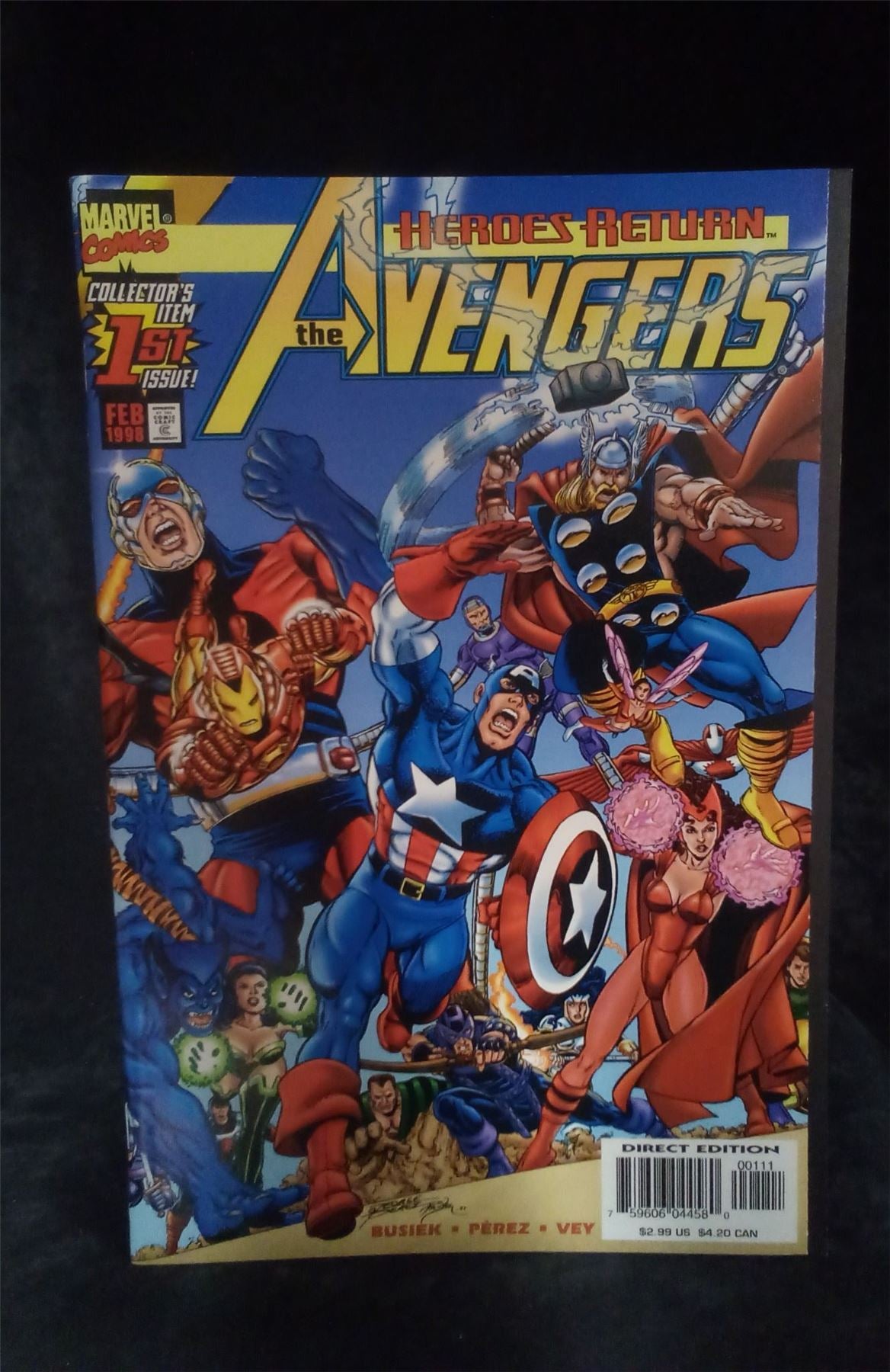 Avengers #1 Yellow Logo Direct Edition 1998 Marvel Comics Comic Book