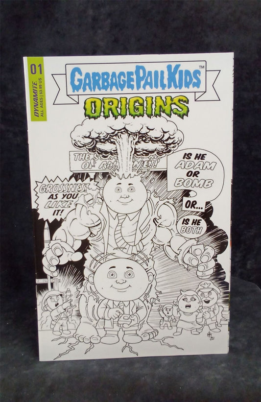Garbage Pail Kids #1 1:7 Ken Header B&W Homage Variant Cover Dynamite Entertainment Comic Book