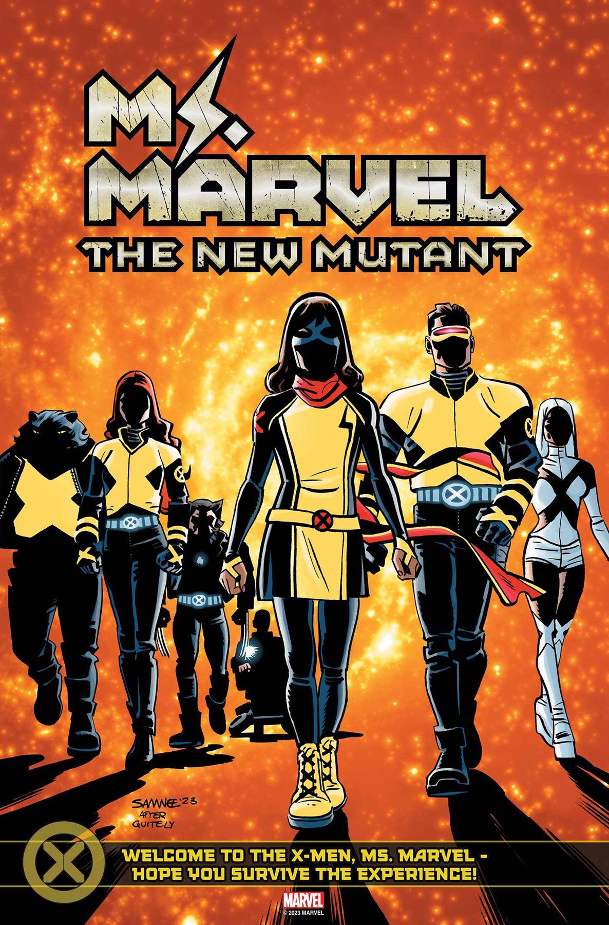 Ms Marvel New Mutant #4 Chris Samnee Team Homage Var (Chris Samnee Team Homage Var) Marvel Prh Comic Book 2023