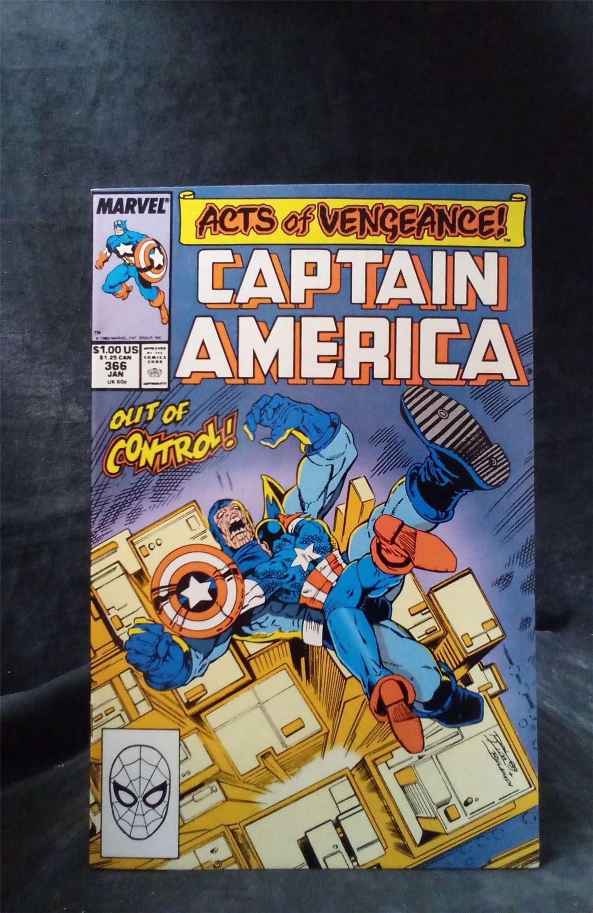 Captain America #366 1990 Marvel Comics Comic Book – JAF Comics