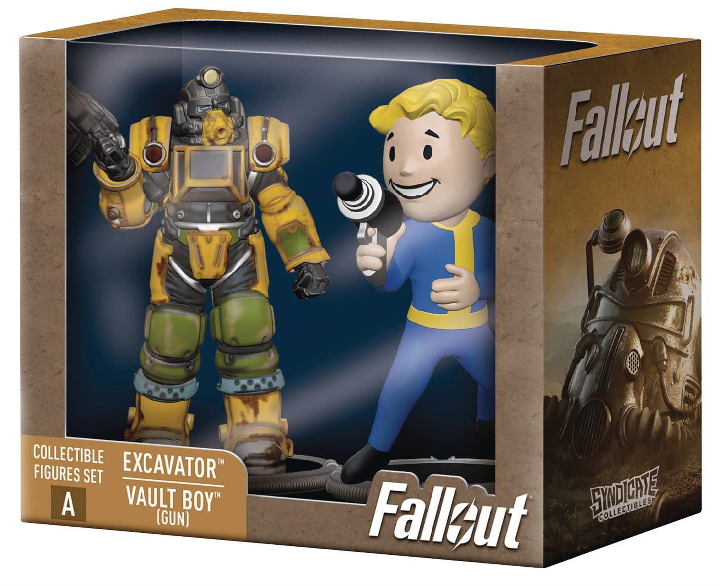 Fallout Excavator & Vault Boy (gun) 3in Fig 2pkdeathclaw Baf
