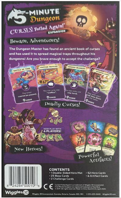5 Minute Dungeon Curses! Foiled Again! Expansion By Wiggles 3D Board Game