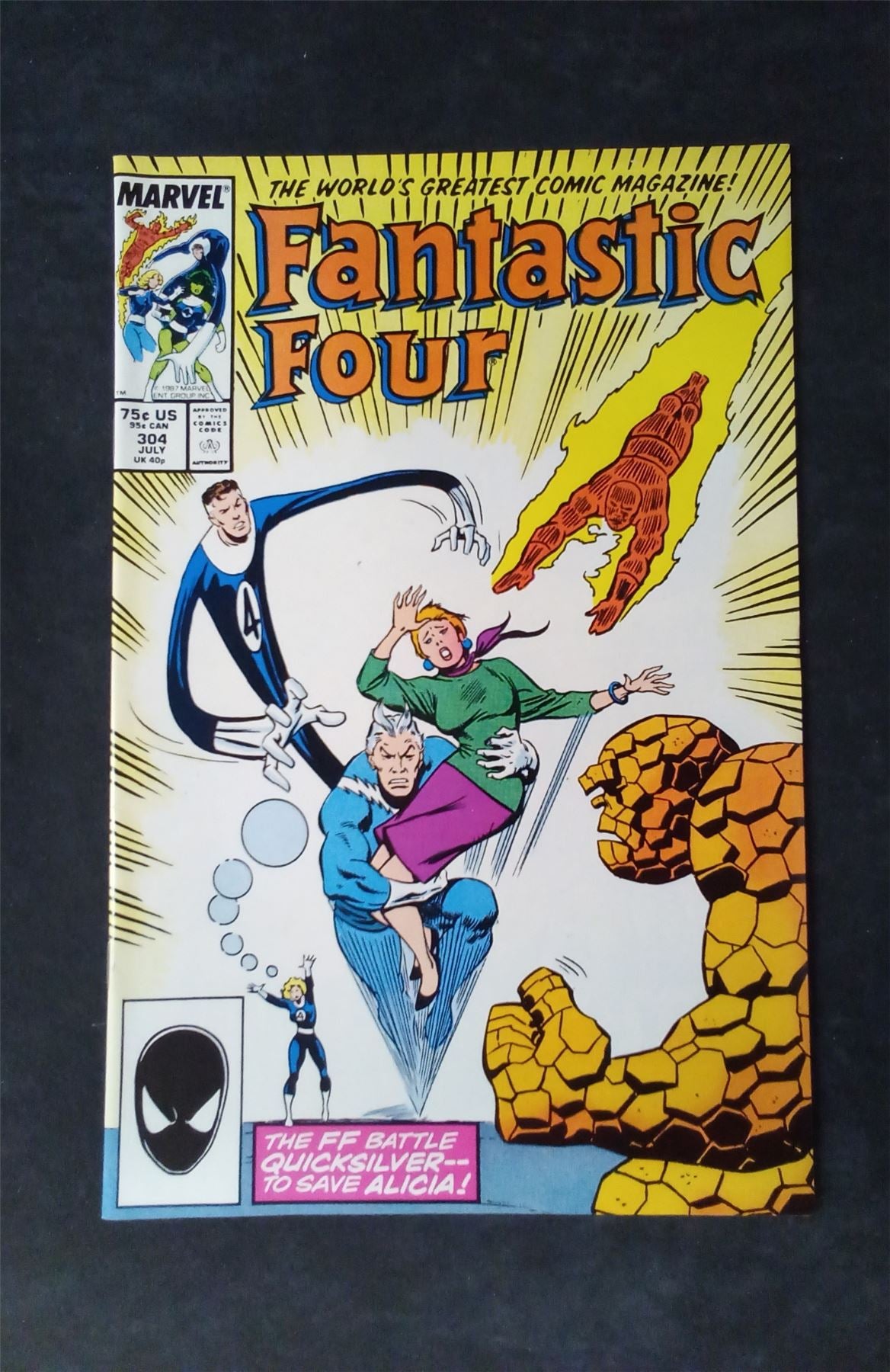 Fantastic Four #304 Direct Edition 1987 marvel Comic Book