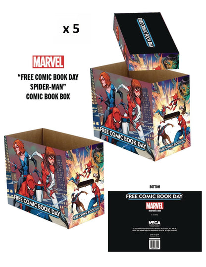 FCBD Marvel Comics Spider-man Short Comic Storage Box- 5 Pack Bundle