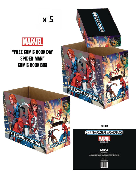 FCBD Marvel Comics Spider-man Short Comic Storage Box- 5 Pack Bundle