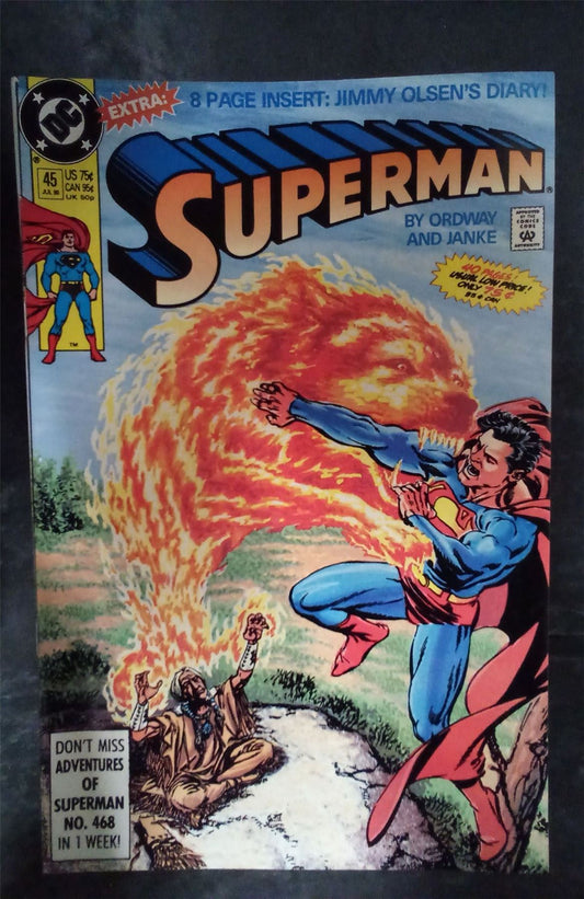 Superman #45 1990 DC Comics Comic Book