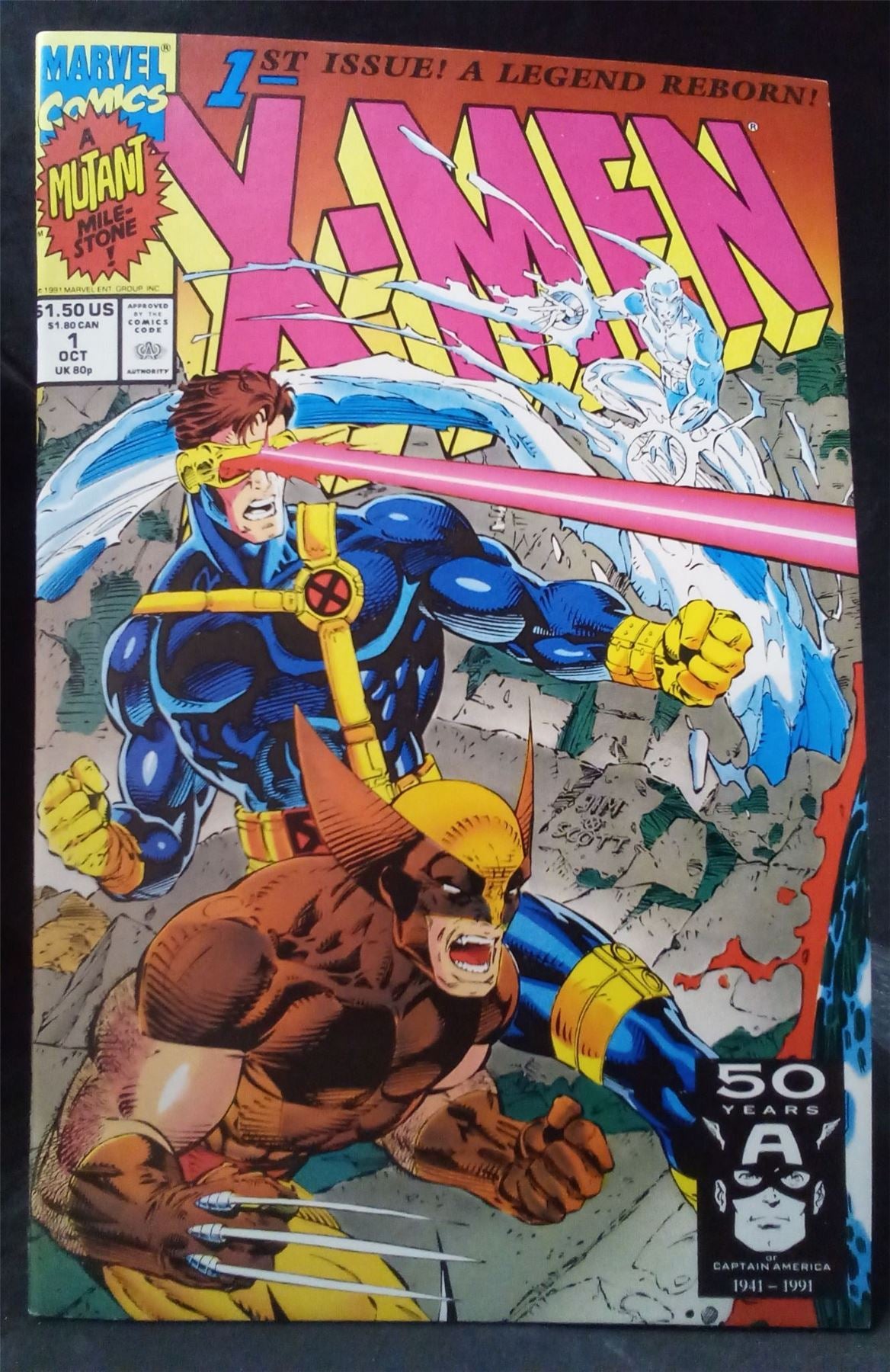 X-Men #1 Wolverine and Cyclops Cover 1991 Marvel Comics Comic Book