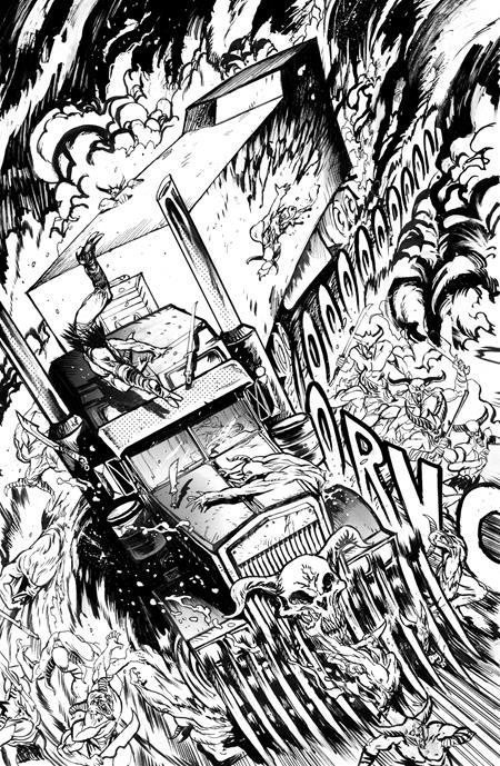 Big Rig #1 Cvr H Inc 1:25 Daniel Warren Johnson Bw Var Vault Comics Comic Book