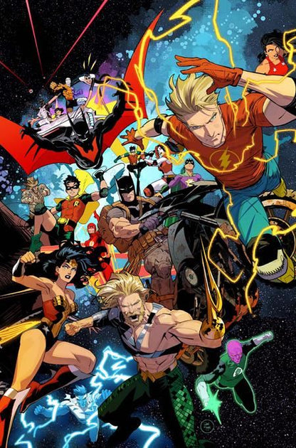 JUSTICE LEAGUE UNLIMITED #8 CVR A DAN MORA CONNECTING (WE ARE YESTERDAY)  DC Comics Comic Book 2025