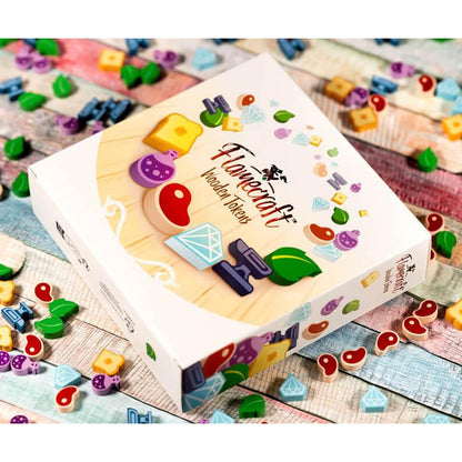Flamecraft Board Game - Wooden Resource Tokens ( 2nd Edition ) by Lucky Duck Games