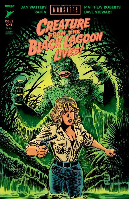 Universal Monsters The Creature From The Black Lagoon Lives #1 Second Printing Image Comics Comic Book