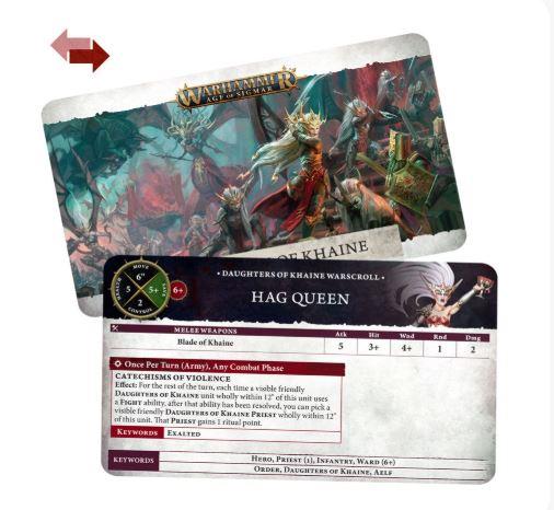 Warhammer Age of Sigmar- Warscroll Cards: Daughters of Khaine 85-06 by Games Workshop