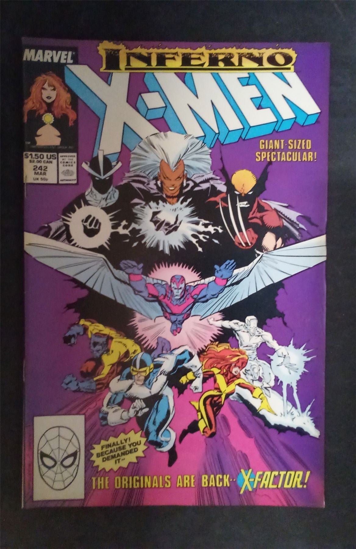 The Uncanny X-Men #242 1989 marvel Comic Book