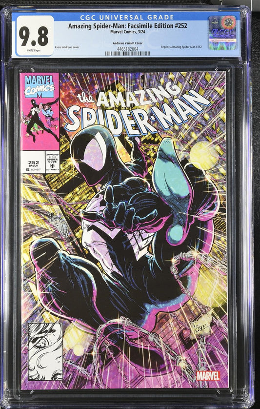 Amazing Spider-Man #252 Facsimile CGC 9.8 Graded Comic Book