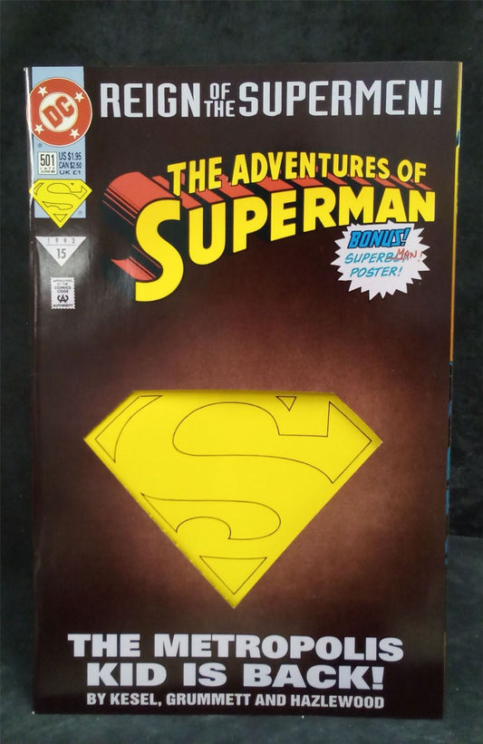 Adventures of Superman #501 Die-cut cover 1993 DC Comics Comic Book