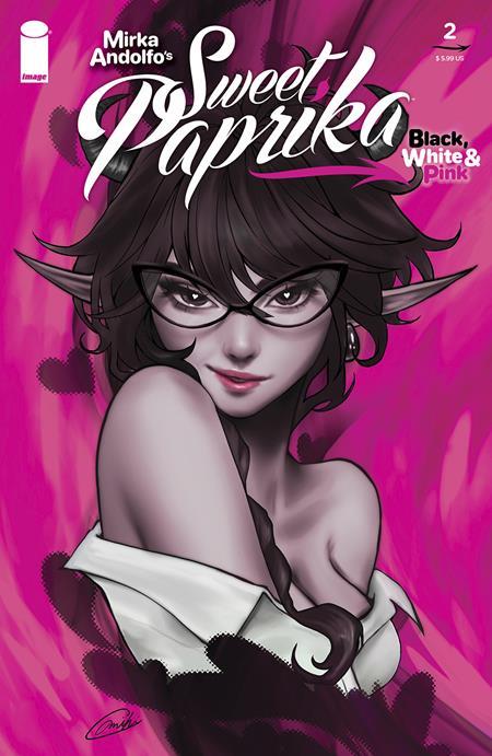 Mirka Andolfos Sweet Paprika Black White & Pink #2 Cvr C Miki Okazaki Var Image Comics Comic Book