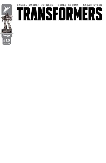 Transformers #15 Cvr G Blank Sketch Var Image Comics Comic Book