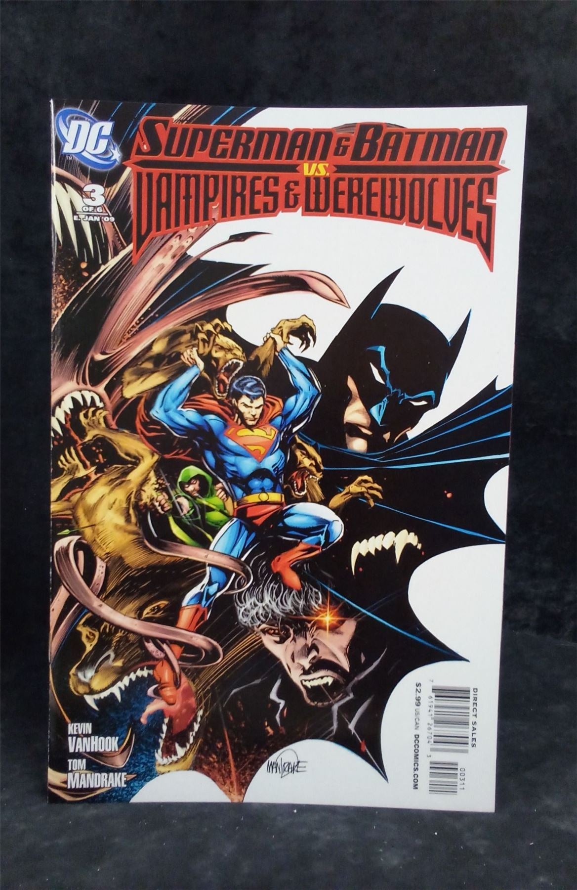 Superman and Batman vs. Vampires and Werewolves #3 2009 DC Comics Comic Book