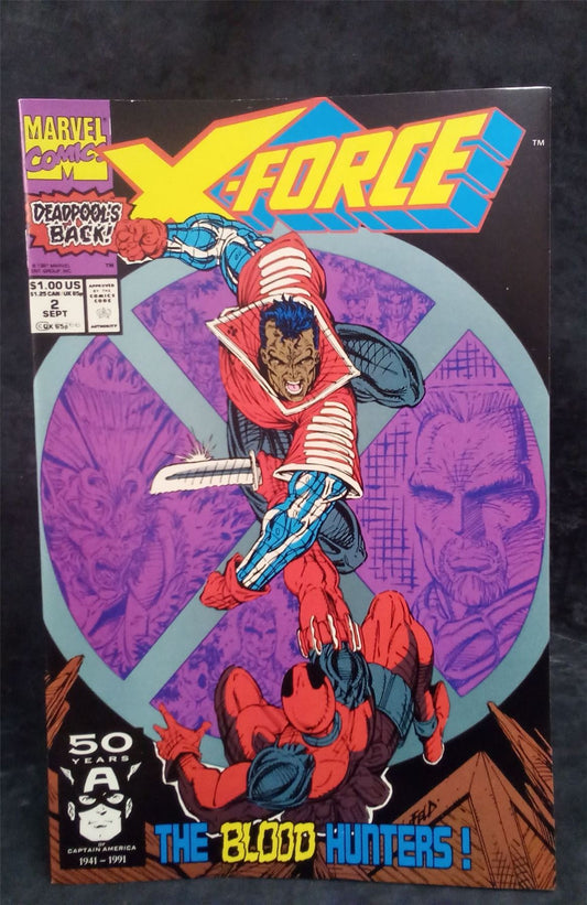 X-Force #2 Direct Edition 1991 Marvel Comics Comic Book