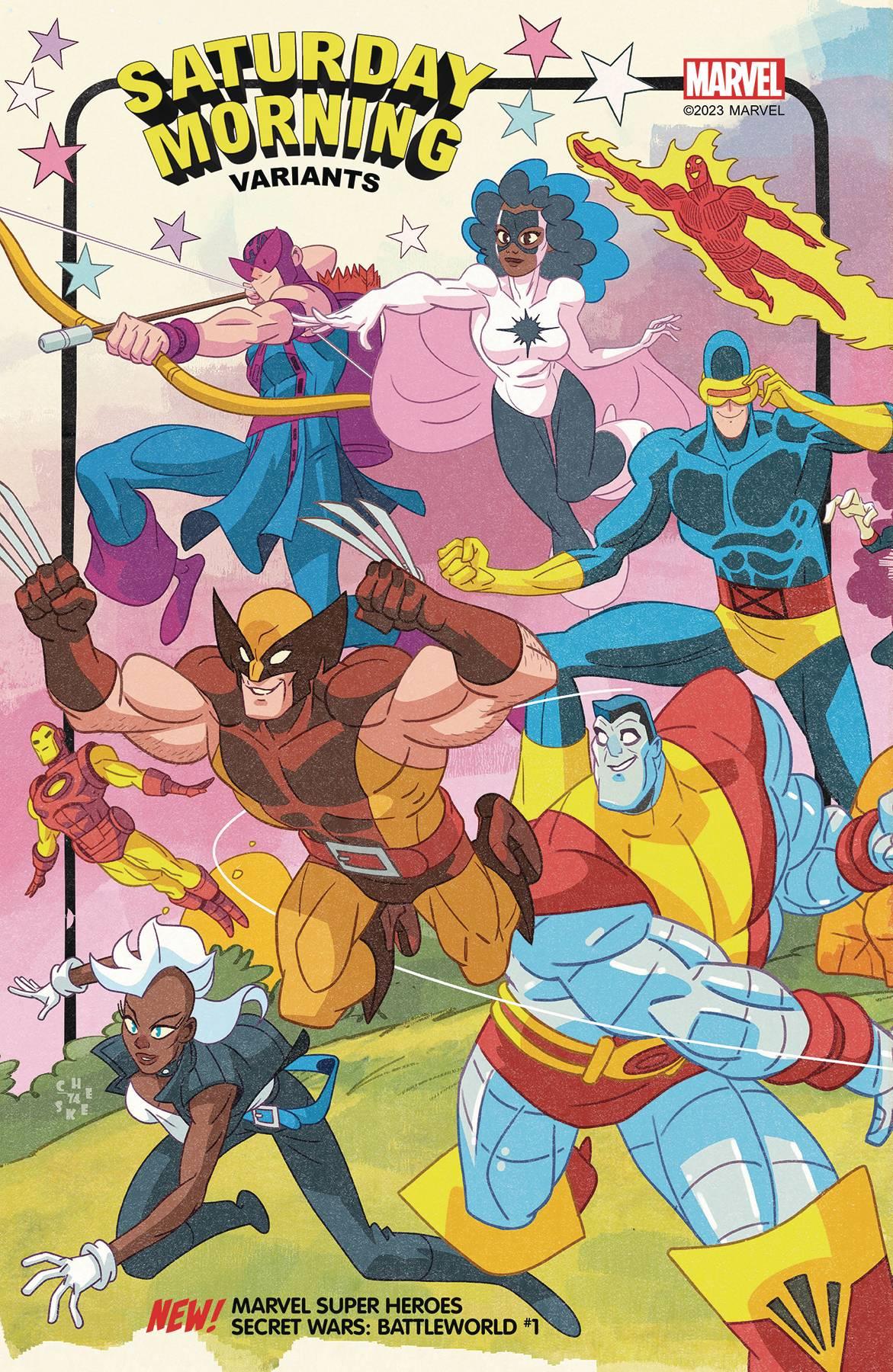 Msh Secret Wars Battleworld #1 Galloway Saturday Morning Var (Galloway Saturday Morning Var) Marvel Prh Comic Book 2023