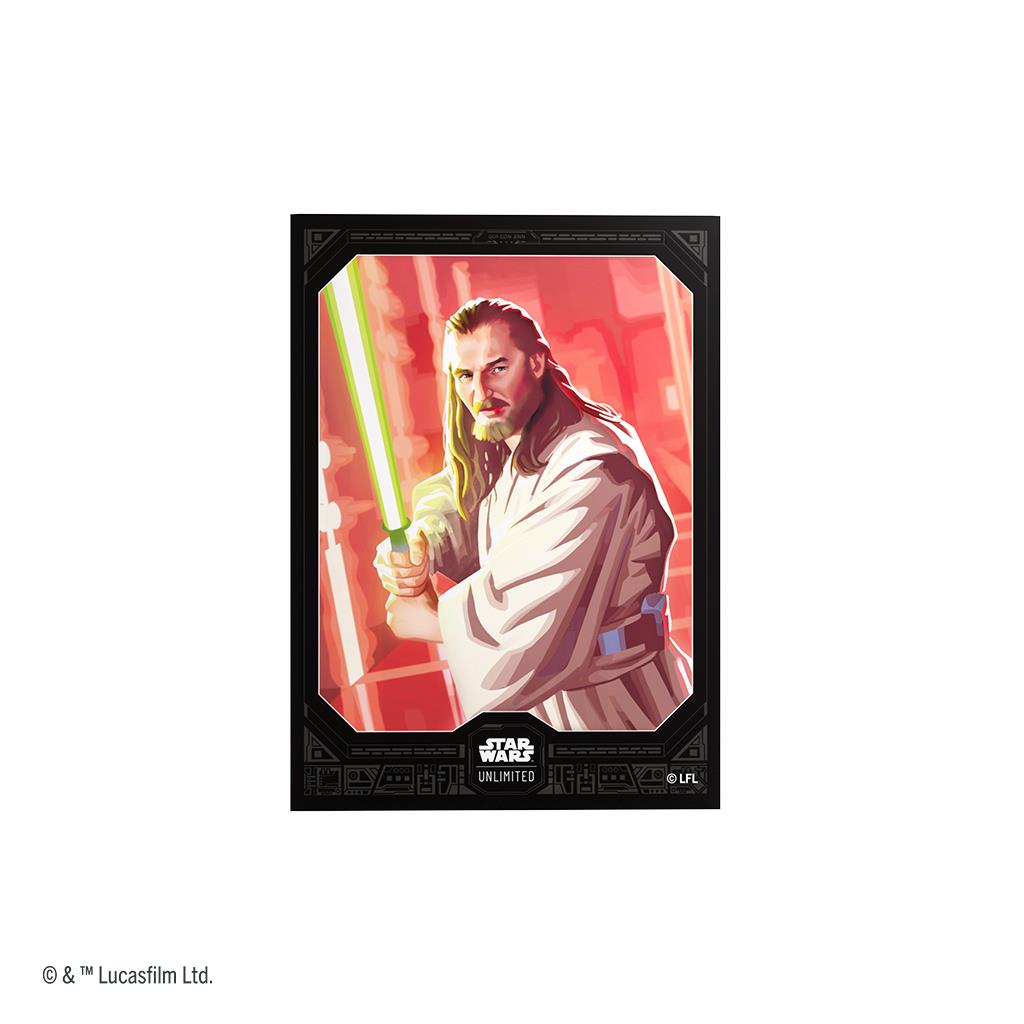 Star Wars Unlimited Legends of the Force Premium Art Sleeve Qui-Gon Jinn By Gamegenic