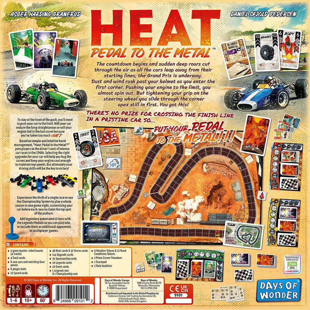 Heat: Pedal to the Metal Board Game by Days of Wonder