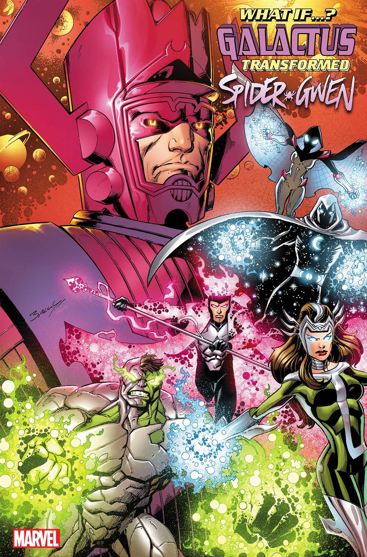 What If Galactus Transformed Spider-gwen #1 Mark Bagley Var  Marvel Prh Comic Book 2025