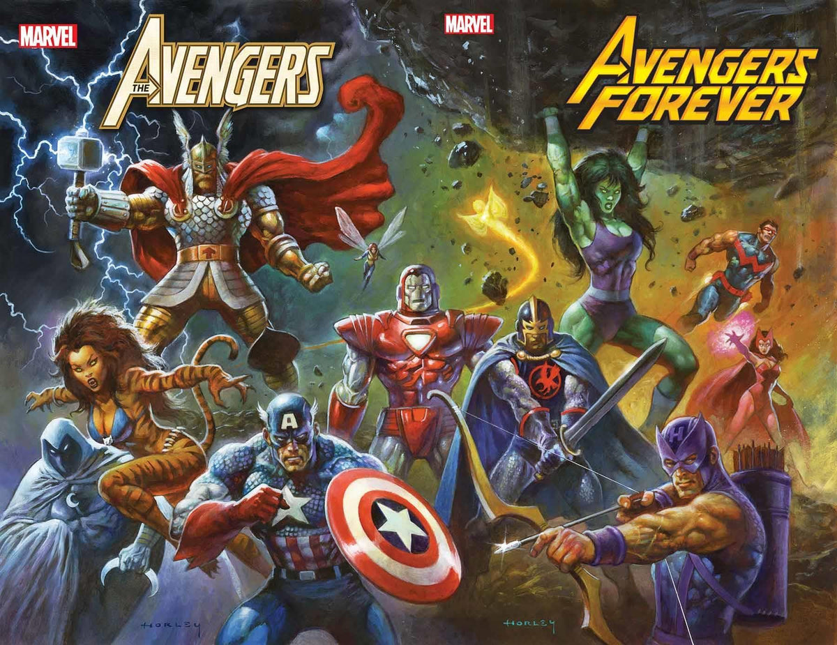 Avengers Forever #13 Horley 80s Avengers Assemble Connect Va Marvel Prh Comic Book
