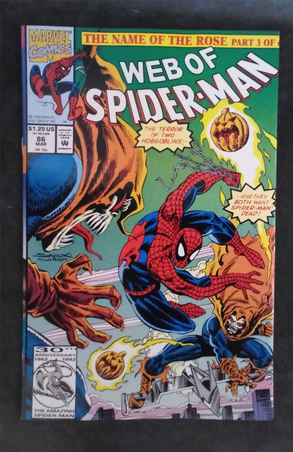 Web of Spider-Man #86 1992 marvel Comic Book