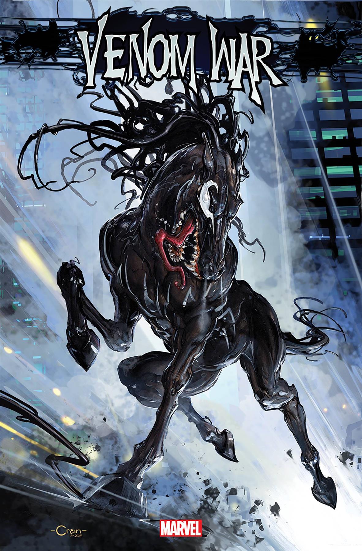 Venom War #1 (of 5) Clayton Crain Venom Horse Var Marvel Prh Comic Book