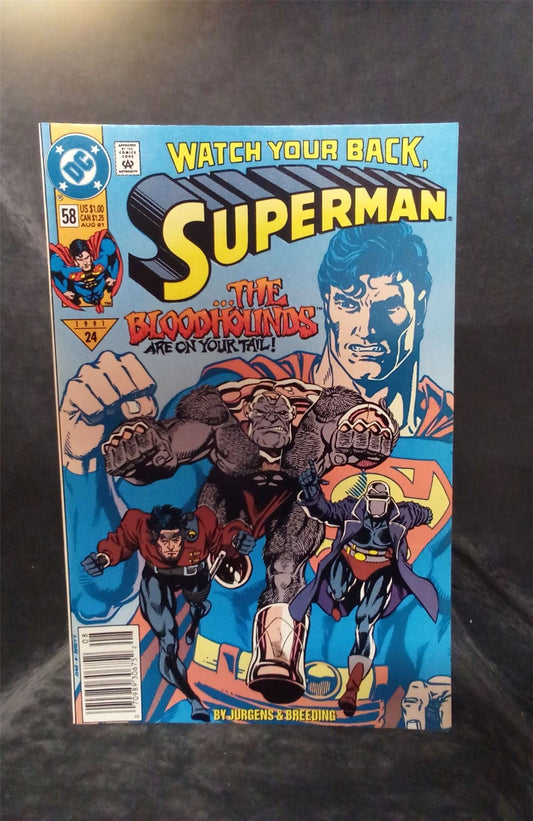 Superman #58 Newsstand Edition 1991 DC Comics Comic Book