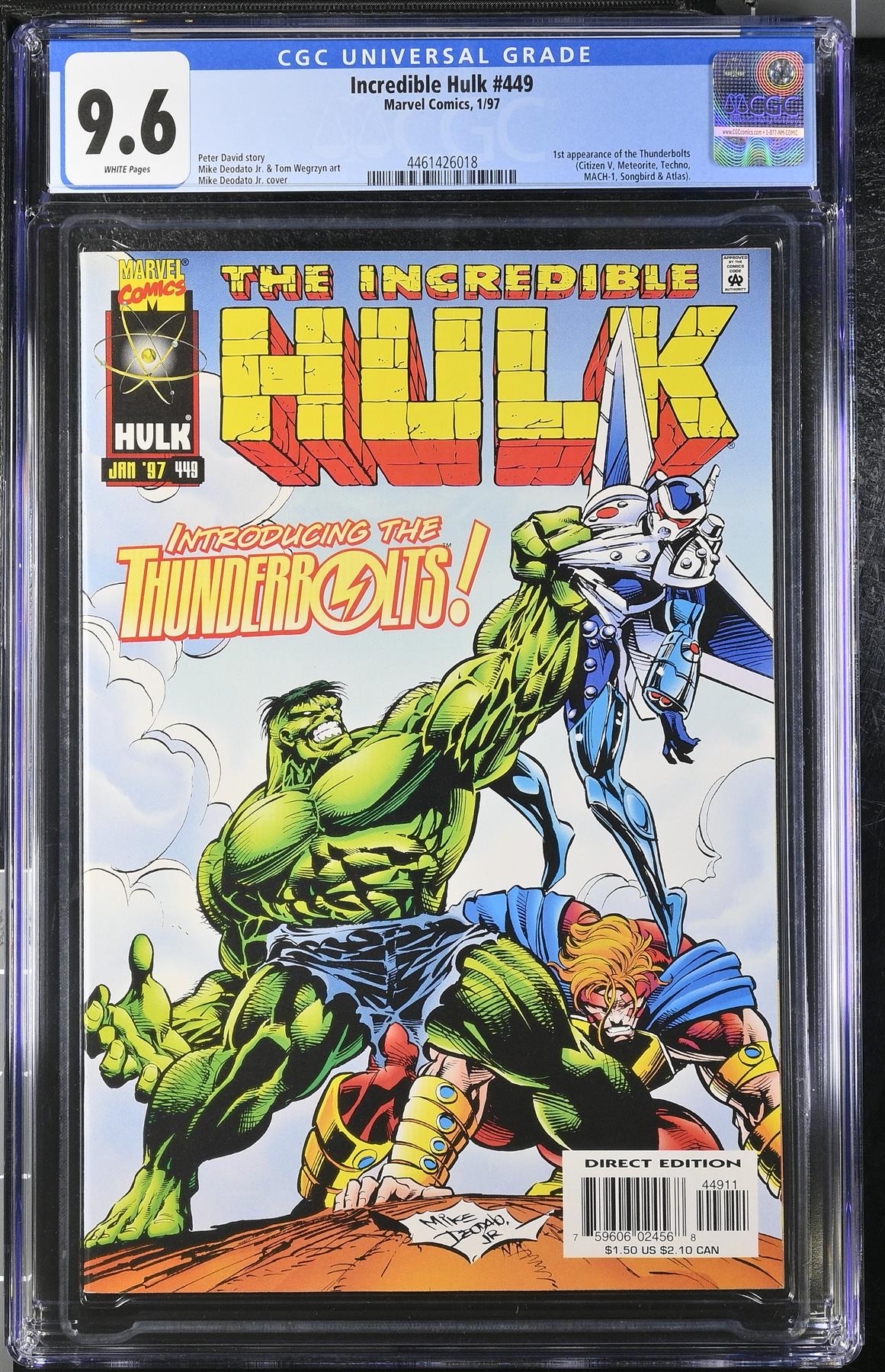 Hulk #449 Marvel Comics CGC 9.6 Graded Comic Book