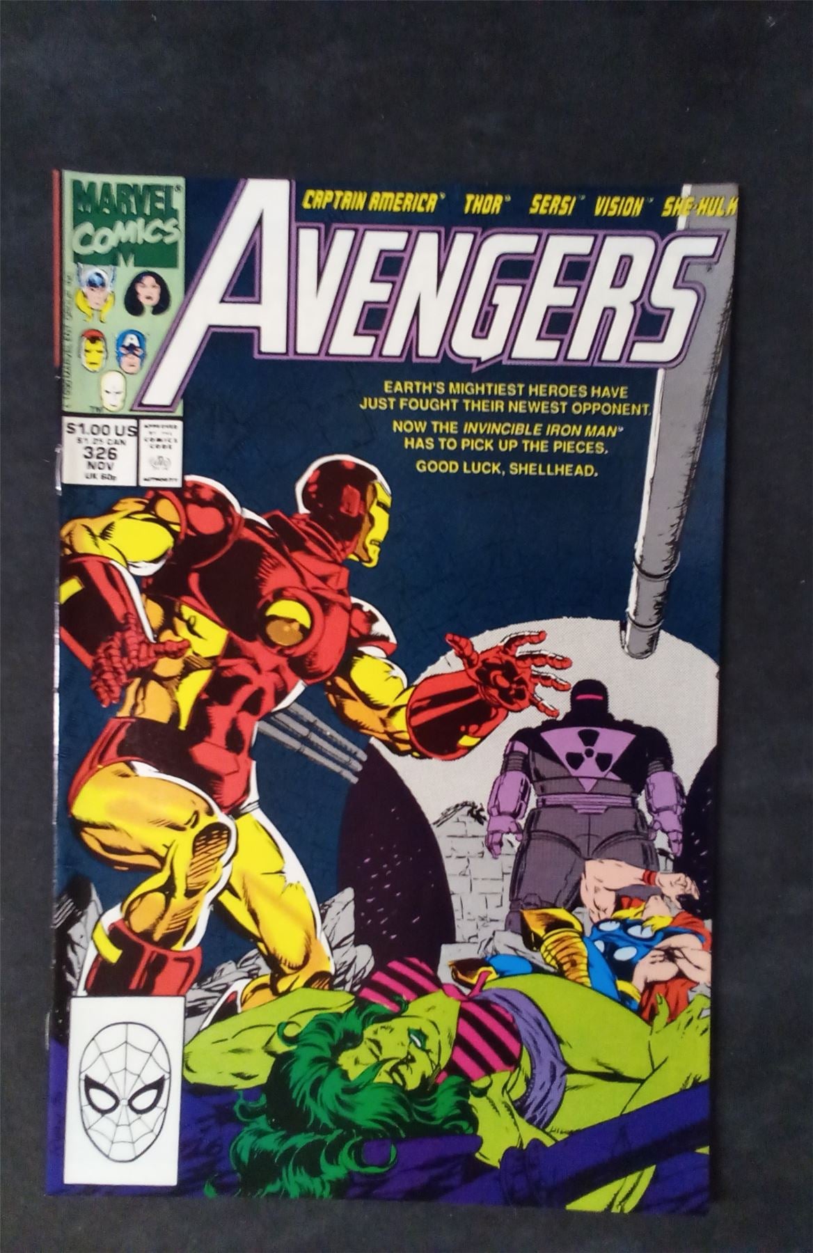 The Avengers #326 Direct Edition 1990 marvel Comic Book