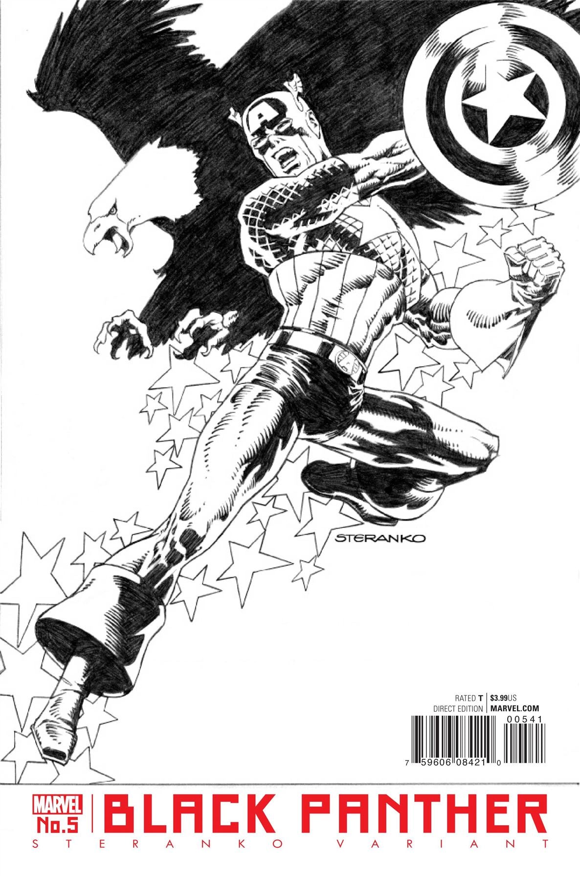 Black Panther #5 Steranko Captain America Var (Steranko Captain America Var) Marvel Comics Comic Book