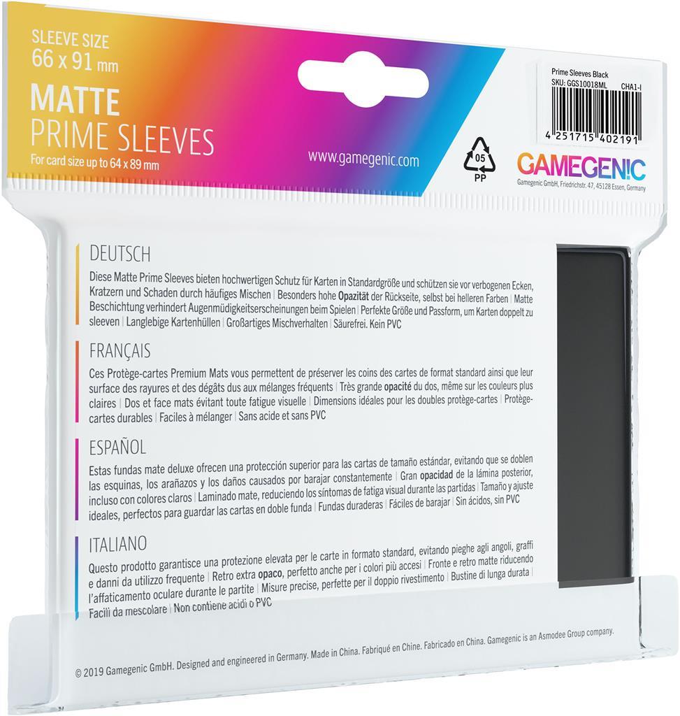 MATTE Prime Sleeves: Black Gamegenics   TCG Gamegenic