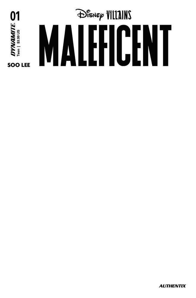 Disney Villains Maleficent #1 Cover F Blank Authentix