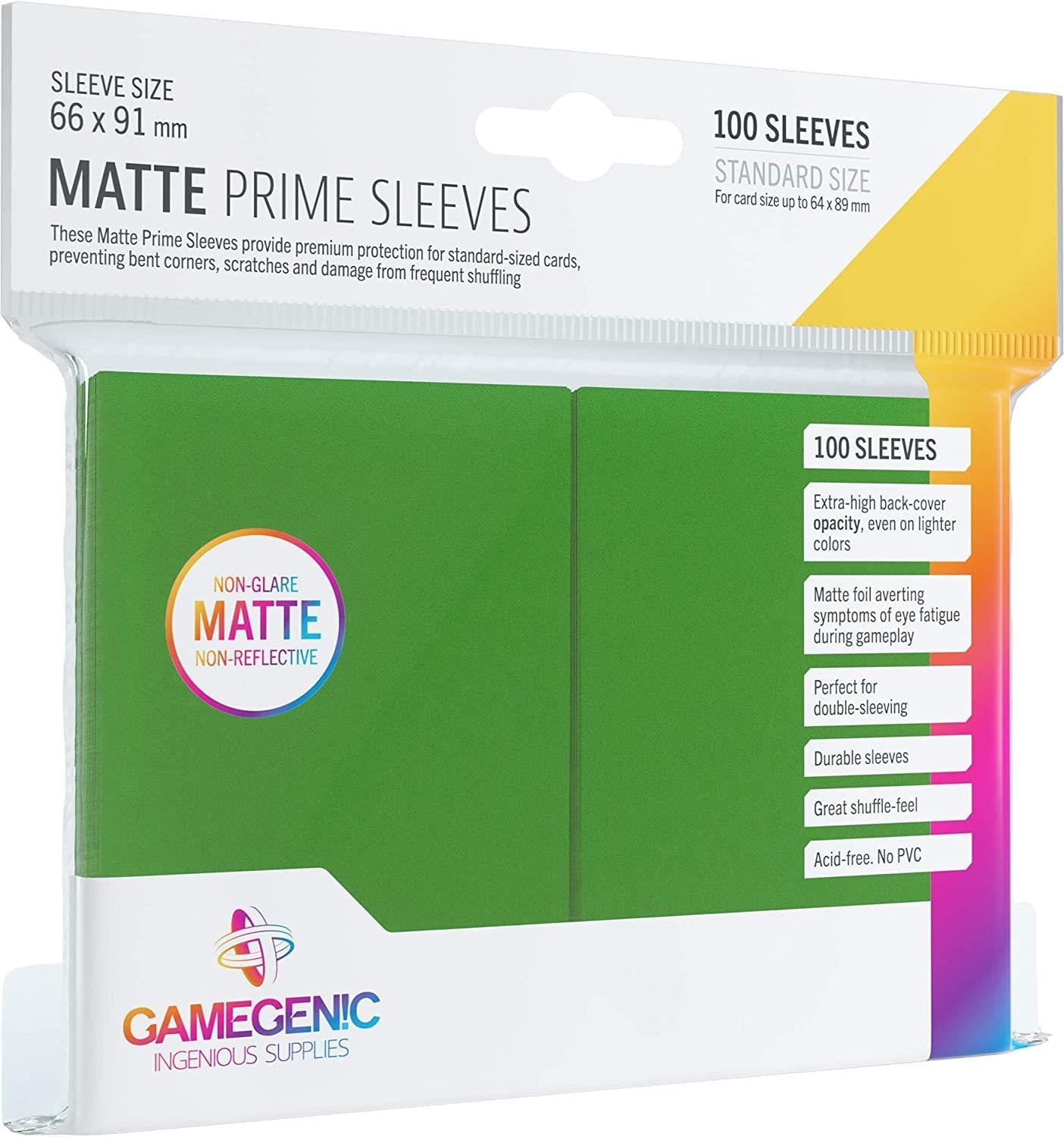 MATTE Prime Sleeves: Green Gamegenics   TCG Gamegenic
