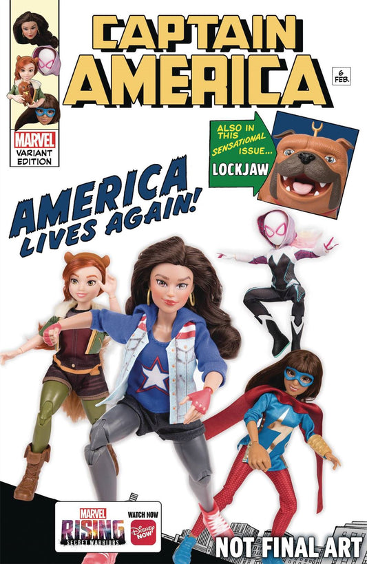 Captain America #6 Marvel Rising Action Doll Homage Var Marvel Comics Comic Book