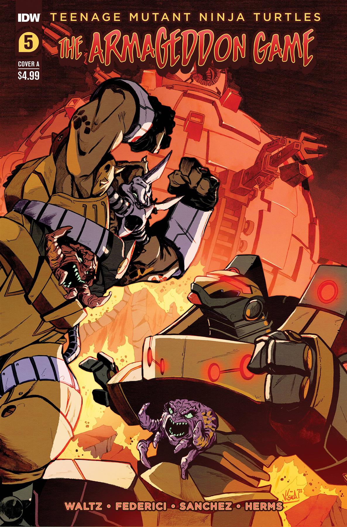Tmnt Armageddon Game #5 Cvr A Federici Idw Publishing Comic Book