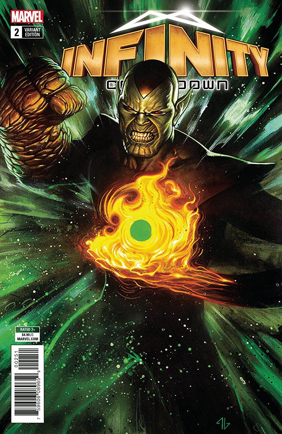 Infinity Countdown #2 (Super Skrull Holds Infinity Var Leg) Marvel Comics Comic Book