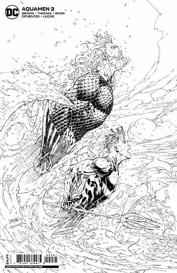 Aquamen #2 Cvr C Jim Lee Over Ship Card Stock B&W Var DC Comics Comic Book