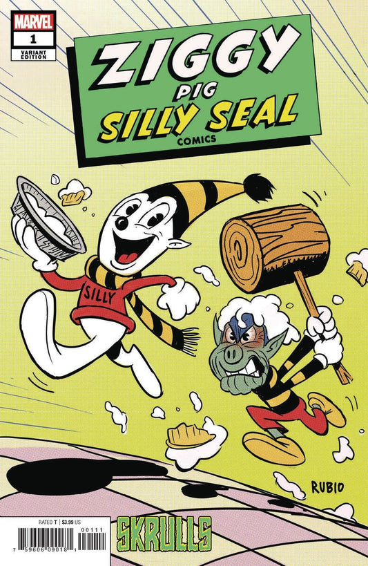 Ziggy Pig Silly Seal Comics #1 Rubio Skrulls Var Marvel Comics Comic Book