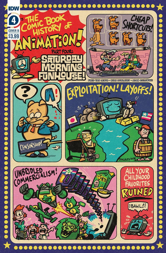 Comic Book History Of Animation #4 (of 5) Cvr B Dunlavey Idw Publishing Comic Book